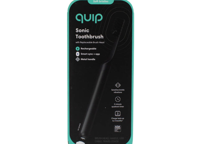 quip Smart Rechargeable Sonic Toothbrush in Black - New