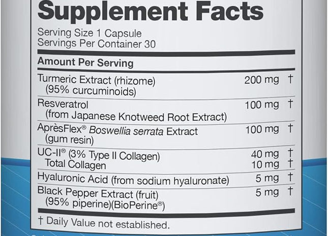 Instaflex Advanced Joint Support Nutritional Supplement Capsule with Doctor Formulated Joint Relief Supplement, Featuring UC-II Collagen & 5 Other Joint Discomfort Fighting Ingredients, 60 Ct