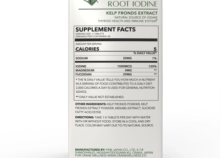 Pure Oceanic Root Iodine Kelp Root Tablets