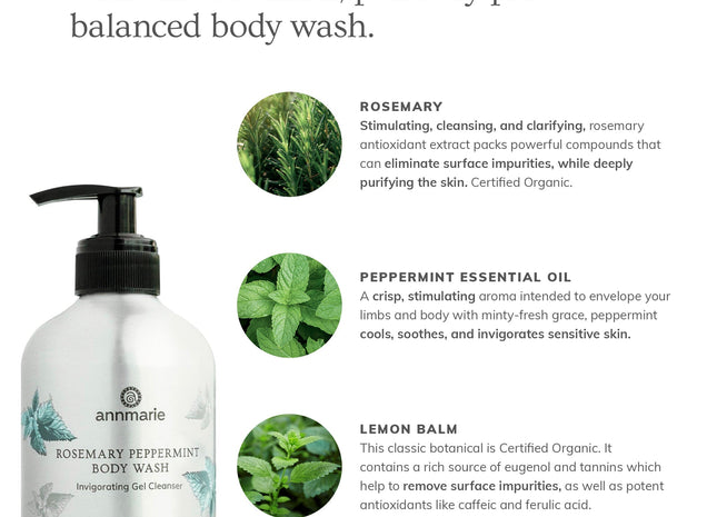 Rosemary Peppermint Hand & Body Wash (240ml)- Collective