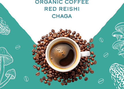 Decaffeinated Red Reishi & Chaga Mushroom Coffee Adaptogens Blend