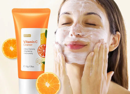 Vitamin C Facial Cleanser Skin Deep Cleansing Moisturizing Blackhead Removal skincare Face Wash Foam Face Cleanser Skin Care
