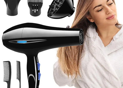 2200W Powerful Hair Dryer with Nozzle Tail Comb Flat