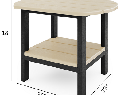 SoPoly 25" St. Simons Oval Side Table