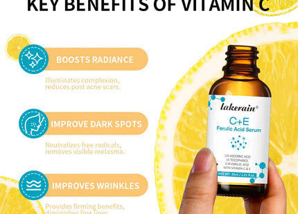 Vitamin C Face Serum Vitamin CE Serum with Ferulic Acid for Women Vitamin E&Ferulic Serum Skin Care, Vitamin C Serum for Face