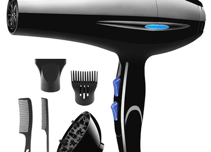 2200W Powerful Hair Dryer with Nozzle Tail Comb Flat