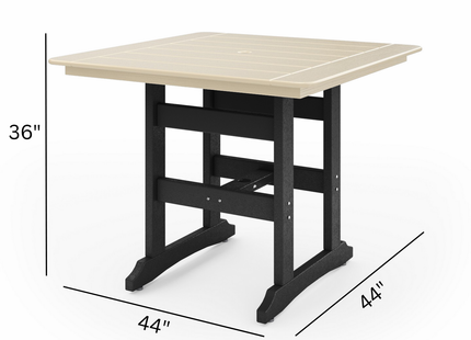 SoPoly 44" Savannah Square Counter Table