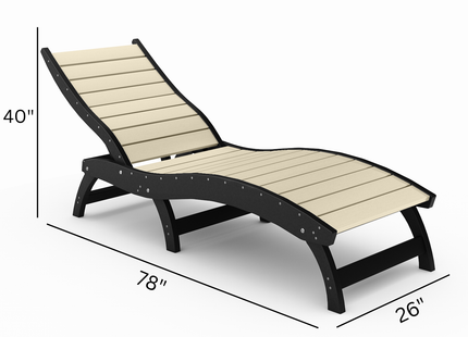 Curved Chaise Lounge (Stackable)