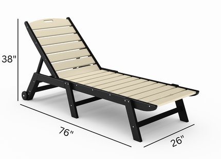 Flat Armless Chaise Lounge