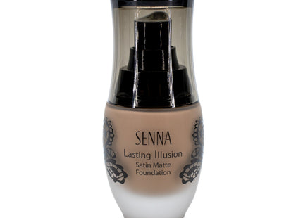 SENNA Lasting Illusion Satin Matte Foundation CHESTNUT 1.08oz - Imperfect Box