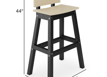 Saddle Bar Stool w/ Back