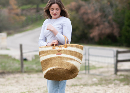 Earth Life Art Handmade Sisal Basket Tote Bag