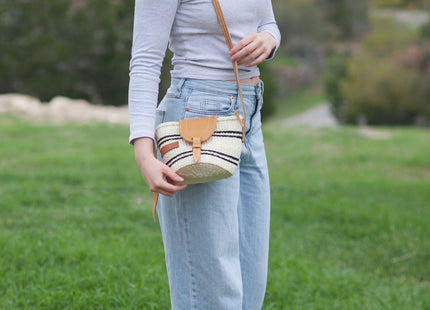 Peace Micro Handmade Sisal Crossbody Bag