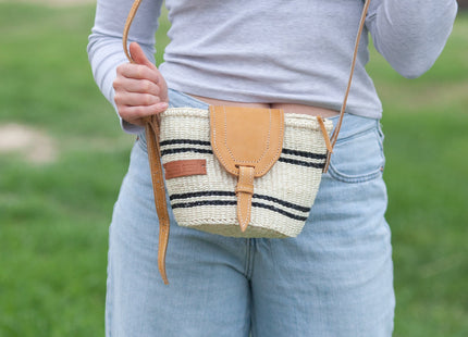 Peace Micro Handmade Sisal Crossbody Bag