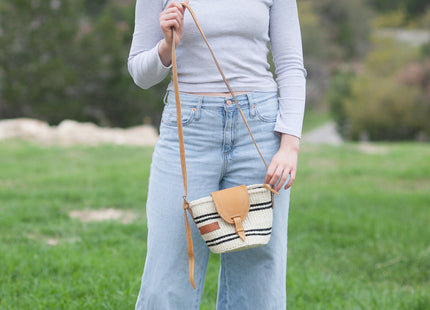 Peace Micro Handmade Sisal Crossbody Bag