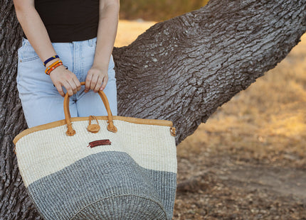Ash & Ivory Wisdom Handmade Sisal Straw Basket Tote