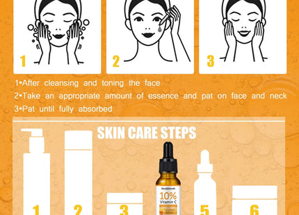 Vitamin C Serum for Face Hyaluronic Acid Lighten Age Black Spots Sunburn Anti-oxidation Wrinkle Remove Shrink Pore Skin Care