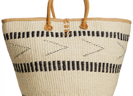 Balance Point Handwoven Straw Sisal Basket Tote Bag