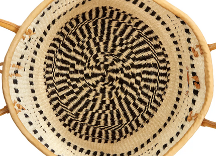 Balance Point Handwoven Straw Sisal Basket Tote Bag