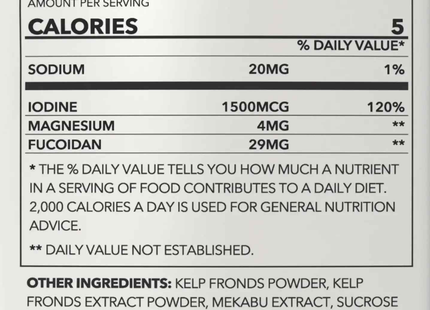 Pure Oceanic Root Iodine Kelp Root Tablets