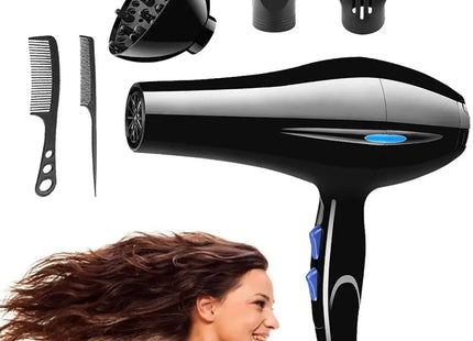 2200W Powerful Hair Dryer with Nozzle Tail Comb Flat
