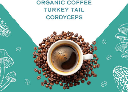 Turkey Tail & Cordyceps Mushroom Coffee Adaptogens Blend