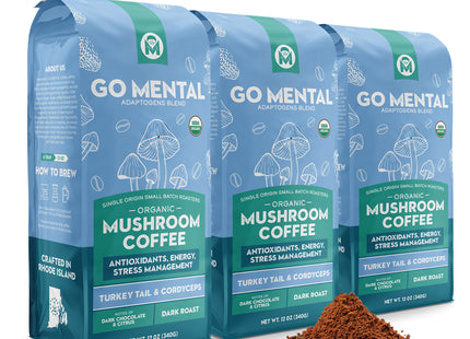 Turkey Tail & Cordyceps Mushroom Coffee Adaptogens Blend