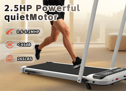 3 in 1 Under Desk Treadmill with Incline,Foldable Treadmills for Home, Walking Pad with Handle Bar for Walking and Jogging, with Remote Control & LED Display