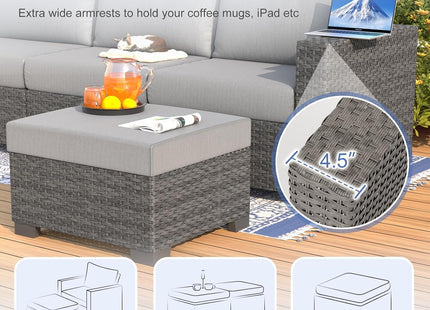 Comfortable Wicker Rattan Outdoor Patio Furniture Set