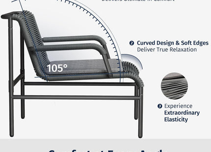 Stylish Four Piece Patio Furniture Set for Outdoor Comfort