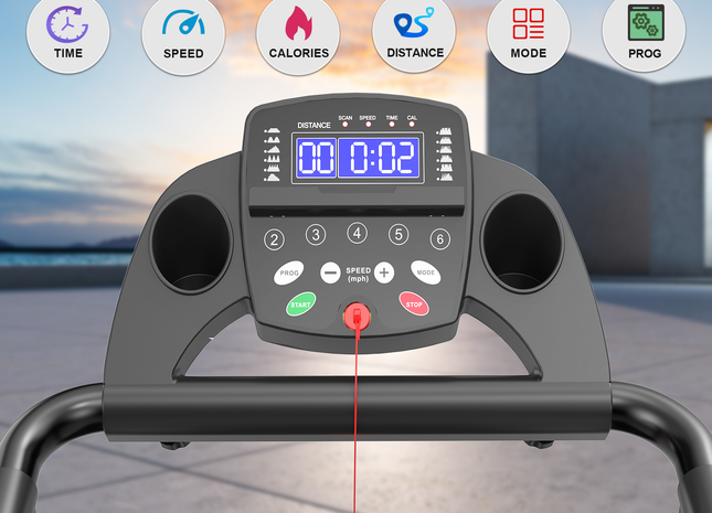 Foldable Treadmill for Home, 2.5HP Portable Treadmill with Handles, 300 lbs Capacity, APP Control & LED Display - Folding Walking Pad for Fitness