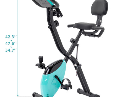 Exercise Bike,Workout Bikes for Home,Folding Stationary Bikes for Home with 16-Level Magnetic Resistance, 300LBS Capacity X-Bike Indoor Exercise Equipment with Heart Rate Sensor & LCD Monitor