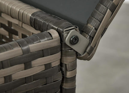 Three Piece Patio Furniture Set with Cushions and Table