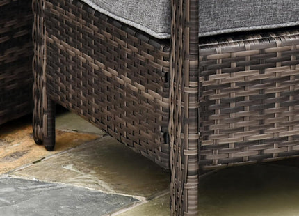 Three Piece Patio Furniture Set with Cushions and Table