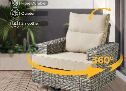 Outdoor Sectional Patio Furniture Set with Fire Pit