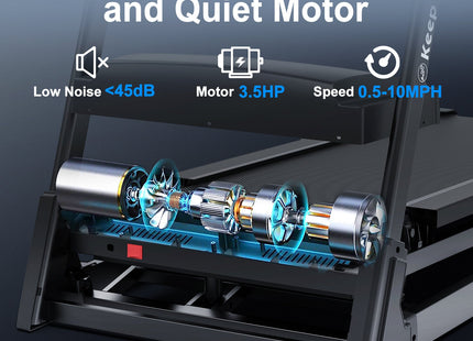 Treadmills for Home, Electric Treadmill with  Automatic Incline, Foldable 3.5HP Workout Running Machine Walking, Double Running Board Shock Absorption Pulse Sensor Bluetooth Speaker APP FITSHOW.400lbs