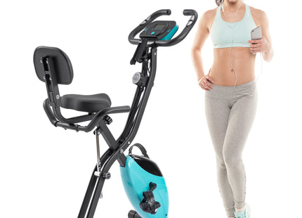 Exercise Bike,Workout Bikes for Home,Folding Stationary Bikes for Home with 16-Level Magnetic Resistance, 300LBS Capacity X-Bike Indoor Exercise Equipment with Heart Rate Sensor & LCD Monitor