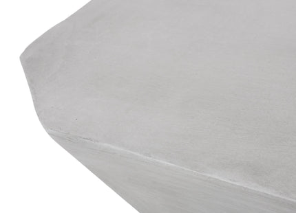 Modern Outdoor Lightweight Concrete Side Table in Natural Color