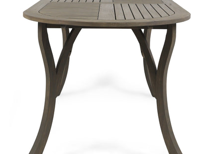 Acacia Wood 70' Dining Table - Stylish Gray Outdoor Table