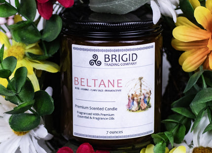 Beltane Soy Wax Candle - Rose, Jasmine, Clary Sage, and Frankincense