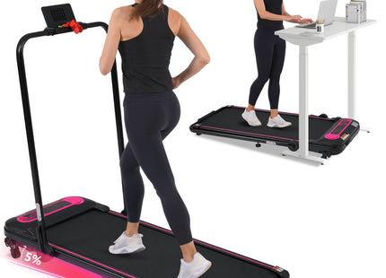 NEW Folding Walking Pad Under Desk Treadmill for Home Office -2.5HP Walking Treadmill With Incline 0.5-7.5MPH 300LBS Capacity Treadmill for Walking Running - Two Ways to Adjust Speed