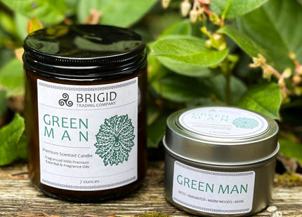 Green Man Soy Wax Candle - Moss, Rainwater, Old Growth Forests, and White Musk