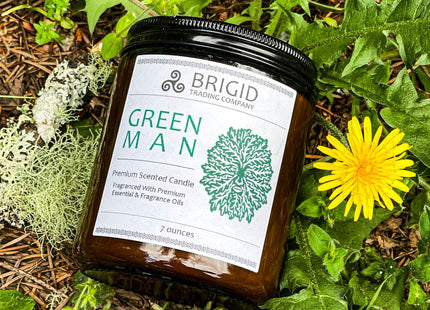 Green Man Soy Wax Candle - Moss, Rainwater, Old Growth Forests, and White Musk