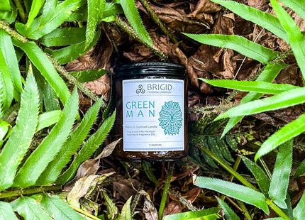 Green Man Soy Wax Candle - Moss, Rainwater, Old Growth Forests, and White Musk