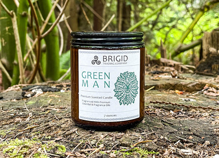 Green Man Soy Wax Candle - Moss, Rainwater, Old Growth Forests, and White Musk