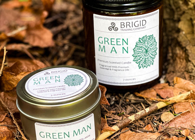 Green Man Soy Wax Candle - Moss, Rainwater, Old Growth Forests, and White Musk