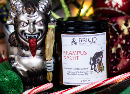 Krampusnacht Soy Wax Candle - Merlot Wine, Autumn Spices, Citrus, Figs, and Bonfire Smoke