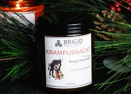 Krampusnacht Soy Wax Candle - Merlot Wine, Autumn Spices, Citrus, Figs, and Bonfire Smoke