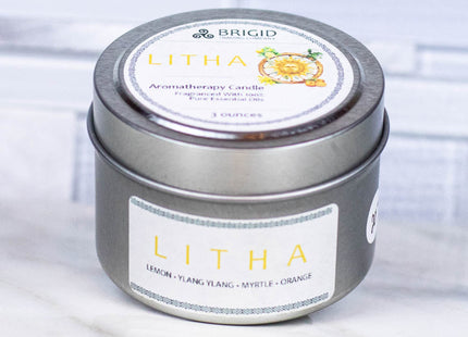 Litha Soy Wax Candle - Lemon, Sweet Orange, Myrtle, and Ylang Ylang