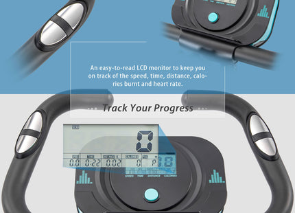 Exercise Bike,Workout Bikes for Home,Folding Stationary Bikes for Home with 16-Level Magnetic Resistance, 300LBS Capacity X-Bike Indoor Exercise Equipment with Heart Rate Sensor & LCD Monitor